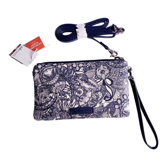 NWT Sakroots Corin Flap Wallet - Navy Blue and White - Picture 1 of 11